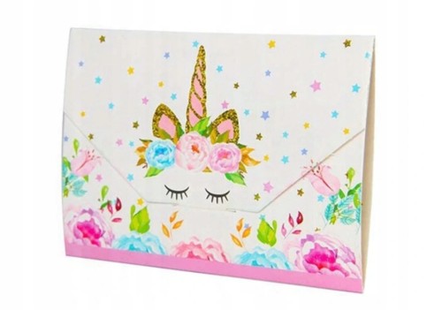 Zaproszenia na urodziny Unicorn Jednorożec roczek