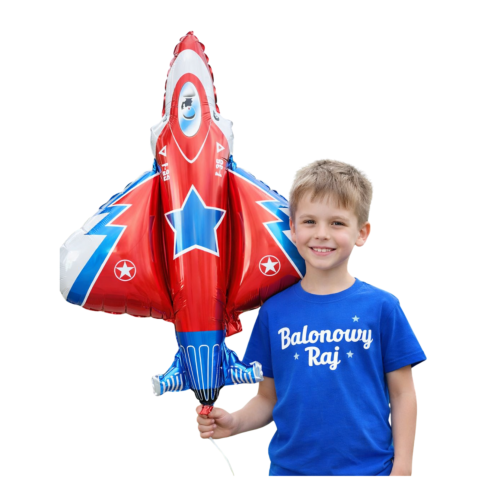 Balon foliowy Odrzutowiec samolot na hel roczek