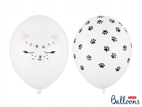 Balony lateksowe na urodziny z kotem łapki roczek