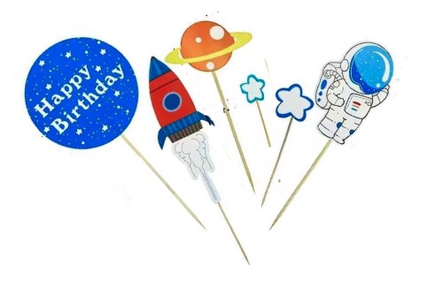 Toppery Pikery KOSMOS rakieta planeta na tort