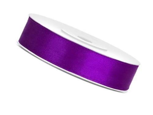 Tasiemka satynowa, purpura, 12mm/25m