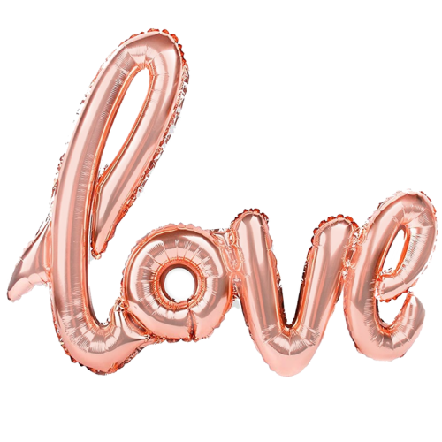 Balony na Wieczór Panieński Rose Gold napis Love Bride to be Pierścionek