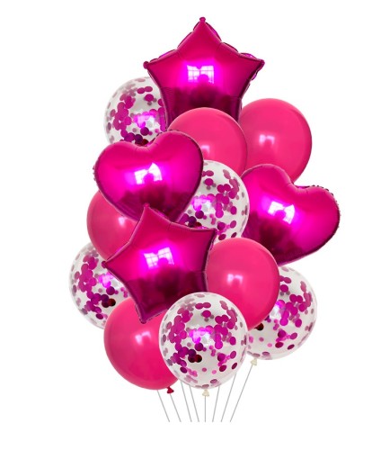 Balony zestaw Fuksja dla dziecka na Urodziny 30 różowy Dekoracje Urodzinowe