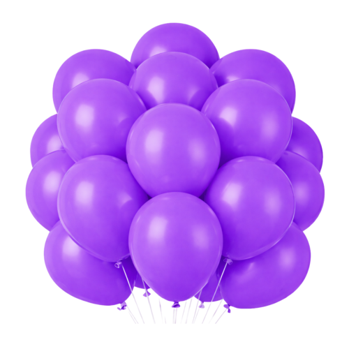 BALONY fioletowe 20 sztuk 25 cm zestaw balonów HALLOWEEN urodziny HEL