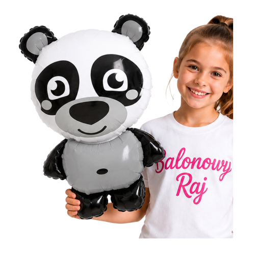 Balon foliowy panda 45x63cm roczek miś.png