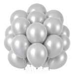 Balony lateksowe srebrne metalizowane 10 cali 20 szt