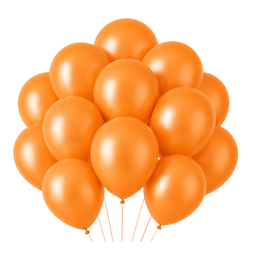 Balony lateksowe metaliczne pomarańczowe 12 cali 20 szt