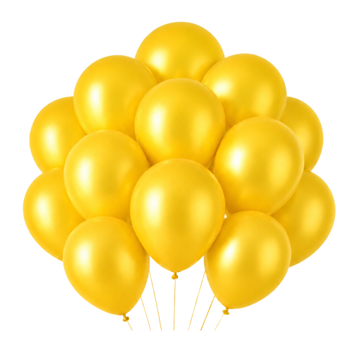 Balony lateksowe żółte metaliczne 12 cali 20 szt