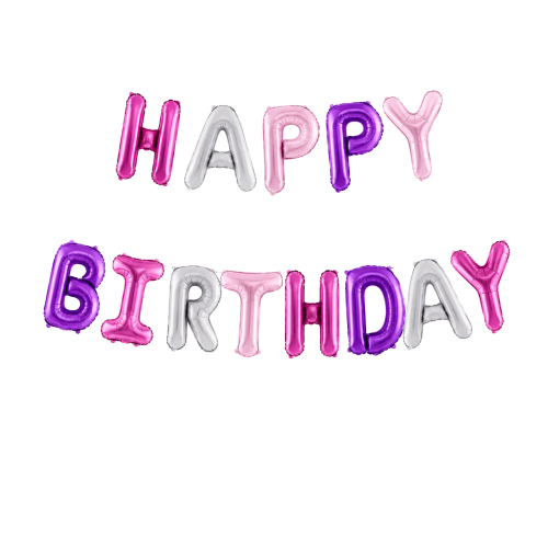 Napis z balonów HAPPY BIRTHDAY kolorowy urodziny