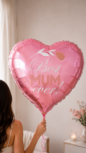 Balon foliowy serce różowe Best Mum Ever 45cm.png