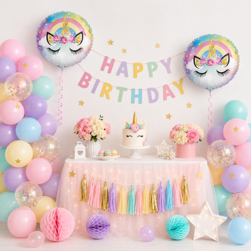 Balon foliowy jednorożec 45 cm tęczowy unicorn.png