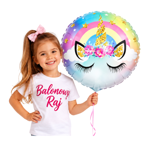 Balon foliowy jednorożec 45 cm tęczowy unicorn.png