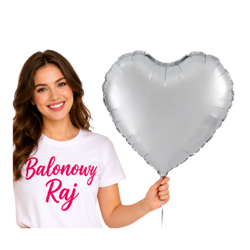 Balon foliowy serce matowe srebrne 18cali na hel .png