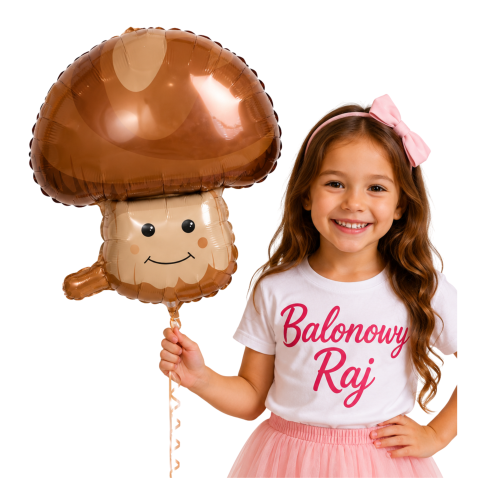 Balon foliowy Grzyb Grzybek 48x58cm jesienne Leśne Urodziny.png