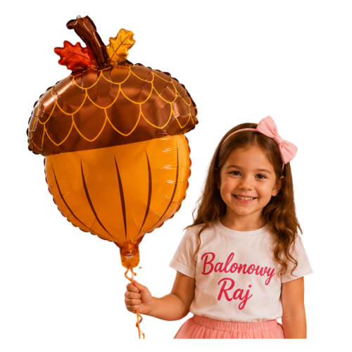 Balon foliowy Żołądź 41x58cm jesienne Leśne Urodziny.png
