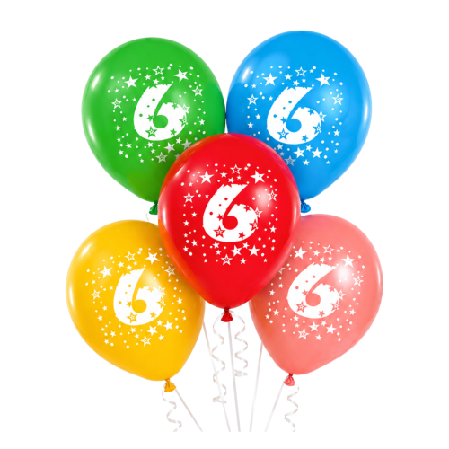 Balony lateksowe kolorowe z cyfrą 6 .png