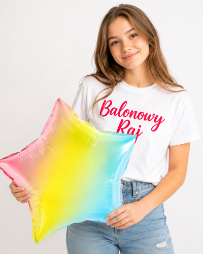 Balon foliowy gwiazda kolorowa 45cm 18cali .png