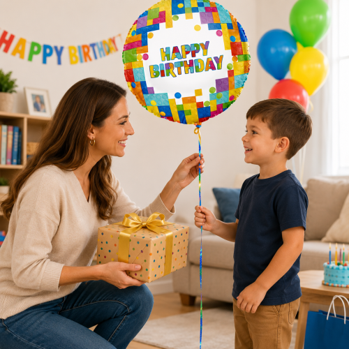 Balon foliowy Happy Birthday Klocki 45cm.png
