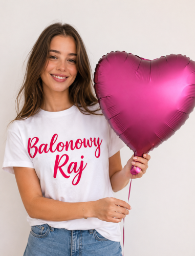 Balon foliowy serce fuksja matowa 18cali 45cm.png