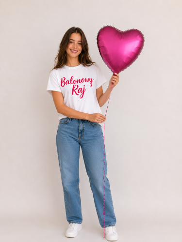 Balon foliowy serce fuksja matowa 18cali 45cm.png