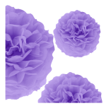 Pompon bibułowy fioletowy 15 cm