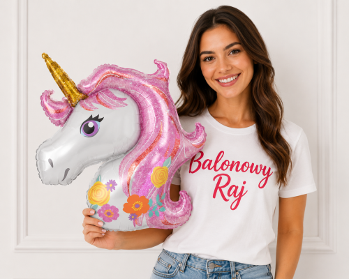Balon foliowy Jednorożec różowy 82x110cm .png