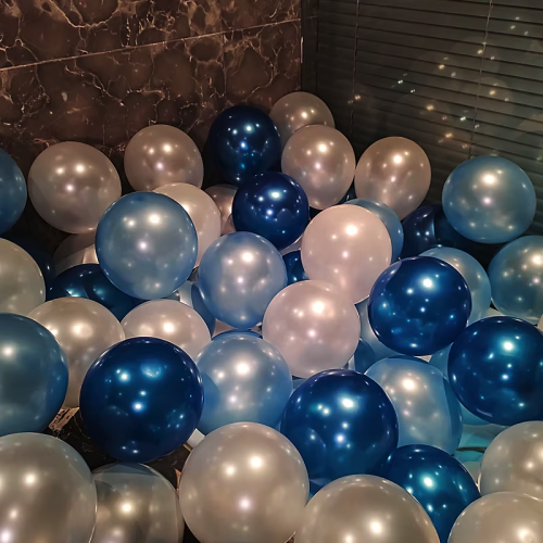 Balony Roczek chłopca CYFRA stojąca Zestaw niebieskie napis Happy Birthday