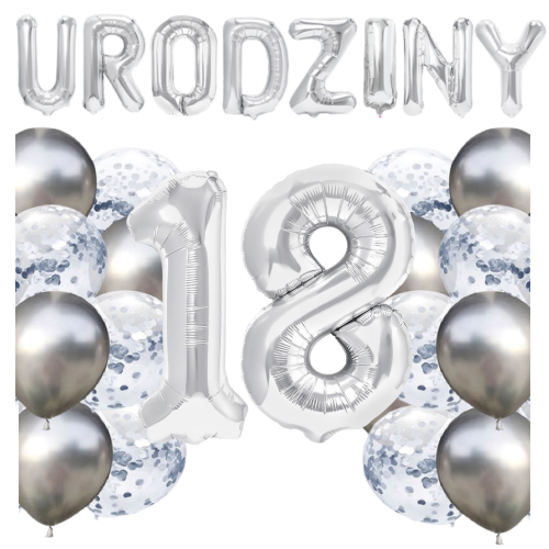 Zestaw balonów na 18 urodziny NAPIS cyfry 100cm 18stka rose gold HEL.png
