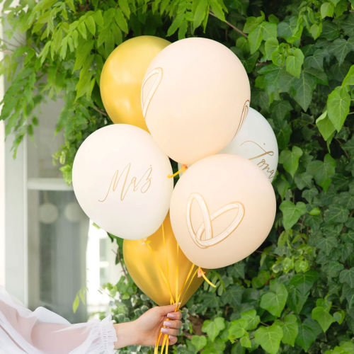 Balony lateksowe Mąż:Żona 12 cali 6 szt. zestaw1.png