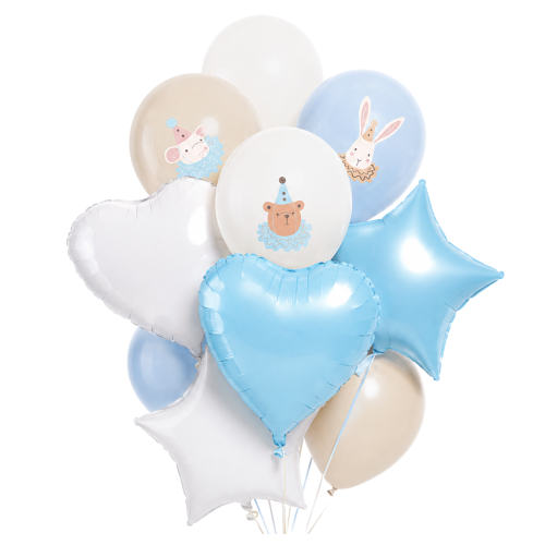 Balony Błękitne Powitanie w Domu Witaj Chłopiec Chłopczyk Baby Boy Księżyc.png