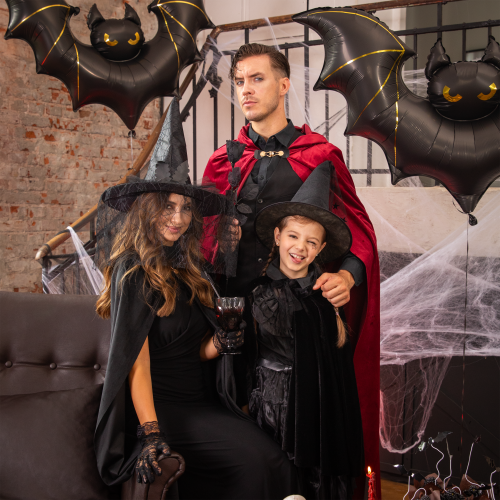 Zestaw dekoracji na Halloween z kurtyną Nietoperzem Ścianka do zdjęć Tło.png