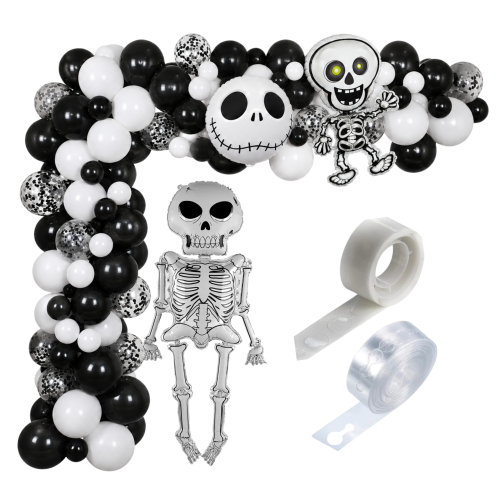Girlanda balonowa Halloween Kościotrup Szkielet Zestaw CZASZKA zestaw.png