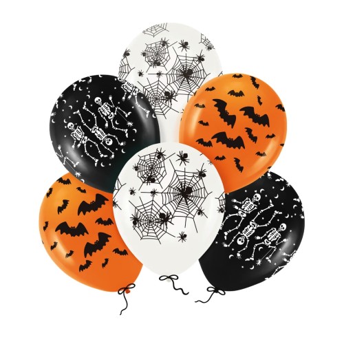 Balony Halloween mix 12cali 6szt. zestaw.jpg