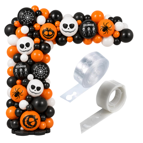 Girlanda balonowa Halloween DYNIE Kościotrupy zestaw DEKORACJE tło ścianka.png
