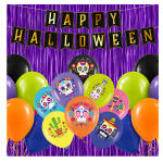 Zestaw na Meksykański Halloween Baner girladnda papierowa Kurtyna 2m