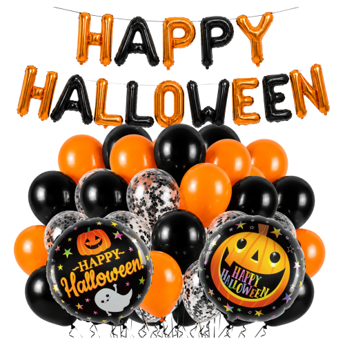 Zestaw balonów Happy Halloween baner Girlanda balony dekoracje.png