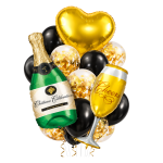 Balony Urodzinowe 18stka Szampan Kieliszek Zestaw balonów PREZENT 30stka