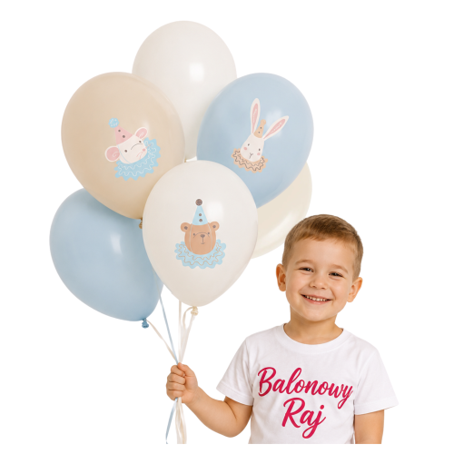 Balony lateksowe pastelowe niebieskie Baby 6 szt.