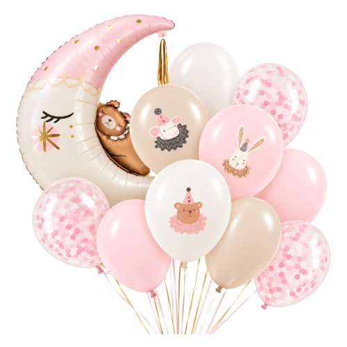 Zestaw balonów Witaj W Domu Dziewczynka Baby Shower córka księżyc Księżyc.png