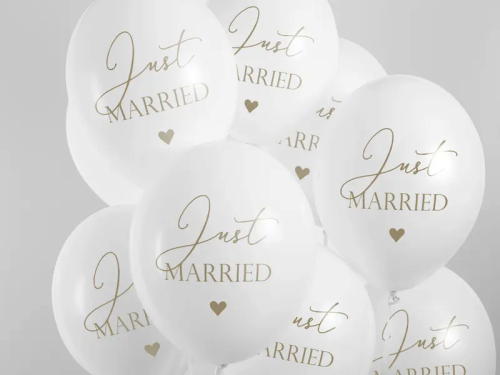 Balony 30cm, Just Married, P. Pure White.png