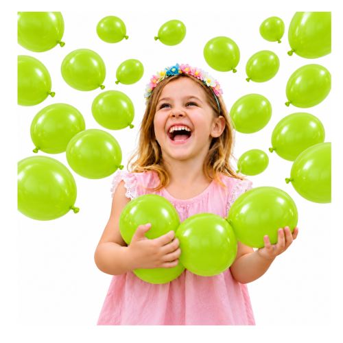 BALONY lateksowe limonkowe 20 sztuk 5 cali MAŁE zielone jabłuszko.png