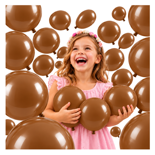 Balony lateksowe brązowe malutkie 20 szt 5 cali .png