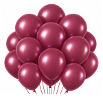 Balony lateksowe bordowe burgund 10 cali 20 szt
